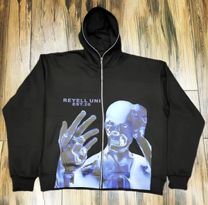 Vêtements pour hommes Sweats à capuche Vêtements pour femmes100 % coton DTG Impression graphique poids lourd surdimensionné pull à capuche hommes 400 & 500gsm - Product Image 5