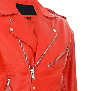 Veste en cuir classique pour homme, hiver, logo sur le devant, écologique, imperméable, respirante, style streetwear, durable, élégante, confortable - Product Image 6