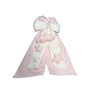 Cocarda con stelle rosa e nuvole - Accessorio per capelli per bambini - Product Image 1