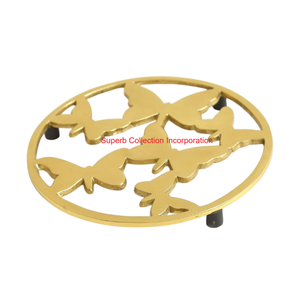 Vente en gros de dessous de plat de citrouille en métal doré décoratif pour l'automne de Thanksgiving, table de cuisine chauffante, porte-casseroles en fer pour plats chauds - Product Image 4