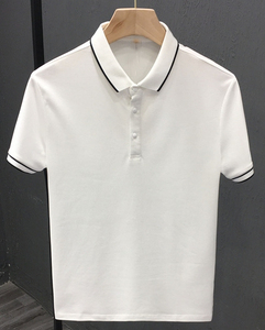 Nueva Camiseta de Alta Gama para Hombre, de Color Sólido, Manga Corta, Ropa de Verano para Hombre - Product Image 6