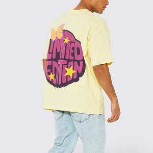 เสื้อยืดโอเวอร์ไซส์ลำลองสำหรับผู้ชาย ผ้าฝ้าย 100% ทรงไหล่ตก ดีไซน์ระบายอากาศ น้ำหนักเบา สวมใส่สบายทุกวัน - Product Image 5