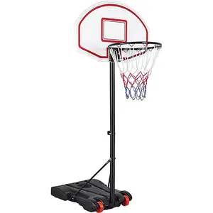 림 스탠드 시스템이있는 조정 가능한 휴대용 농구 후프 바구니, 야외 및 실내 농구대/농구 후프