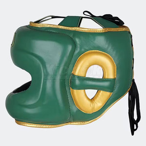 Premium Quality Leather Boxing <b>Head</b> Guard Maximum Moisture Absorption Eco-Friendly Design Protective Fit for <b>Training</b> Sparring - Product Image 3