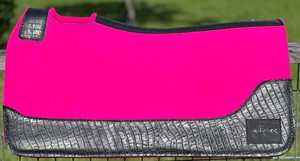 Hot Selling Premium Quality Hot Pink Western Wool <b>Felt</b> Saddle <b>Pad</b> Customized Color Logo Cotton Outshell Polyester Filling for - Product Image 4
