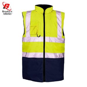 เสื้อแจ็กเก็ตนิรภัยสะท้อนแสง Hi-Vis ปรับแต่งได้โลโก้โพลีเอสเตอร์แบบปรับแต่งได้สำหรับเพิ่มความปลอดภัยในการสะท้อนแสง - Product Image 3