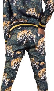 Femmes 2 pièces 60% coton 35% Polyester 5% Spandex survêtement ensemble à manches longues sweats pantalons de survêtement bouton décoration toile - Product Image 5