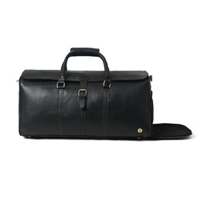 Genuine Leather Duffel <b>Bag</b> with <b>Shoe</b> Compartment Zipper Closure Weekender Overnight Travel Unisex Christmas Gift LTG-0033 - Product Image 5