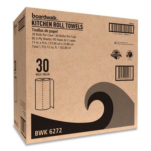 Toalla de Cocina Desechable de 2 Capas Boardwalk 4513, 11 Pulgadas X 9 pulgadas Blanco-30/Cartón - Product Image 2