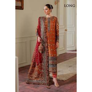 Conjunto de Traje de Mujer con Bordado en Tela de Red CH13-01 Cosido - Product Image 2