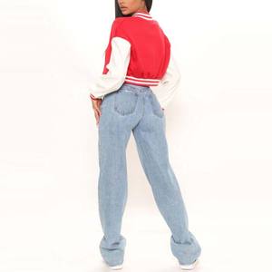 Venta al por mayor OEM de alta calidad de las mujeres Varsity chaqueta parche bordado Universidad personalizada para las mujeres Varsity chaquetas - Product Image 5