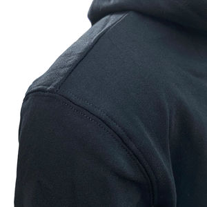 Sweat à capuche en coton personnalisé de haute qualité pour hommes, impression en relief, broderie, vêtements de rue, pull-over vierge à capuche décontracté - Product Image 4