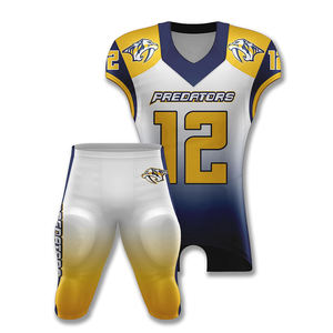 100% Polyester Maillot De Football Américain Uniforme Enfants Jeunes Ensemble avec Logo Impression Football Porter Maillot Football Maillots De Football - Product Image 4