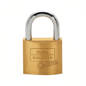 Burg-Wchter 222 50mm Brass Cylinder <b>Padlock</b> Keyed Differently-for Fencing Trellis & Gates - Product Image 3