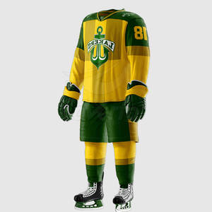 Maillot de hockey sur glace en sergé brodé et personnalisé OEM pour adultes Vêtements de sport personnalisés à la mode avec nom d'équipe - Product Image 2