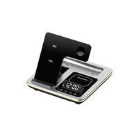 5-in-1 Smartwatch compatibel draadloos oplaadstation met wekker en nachtlampje voor meerdere apparaten