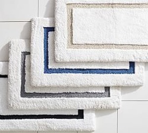 Tapis de bain en coton de qualité supérieure, style moderne, fait main, écologique, lavable, carré, pour la maison ou l'hôtel, taille personnalisable - Product Image 3