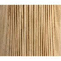 Table à Manger Tendance et Nouveauté Style Japandi Plateau Rond en Marbre Blanc et Piètement Démontable en Bois Massif