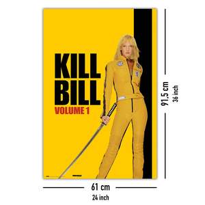 Modern Style Kill Bill Volume 1 <b>Poster</b> Uma Thurman Black <b>Frame</b> for Wall Decor - Product Image 4