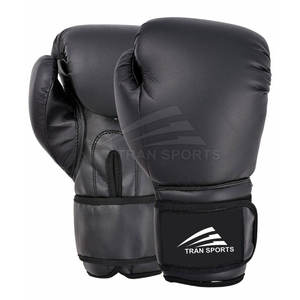 Wholesale 2024 Black Leather Boxing Gloves with Custom Logo Printing New Cheap Martial Arts <b>Hand</b> <b>Grips</b> - Product Image 1