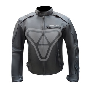 Chaqueta de Motociclista Estilo Slim Fit para Hombre en Cuero Genuino Negro con Bolsillos con Cremallera, Abrigo Informal, Suministro ODM - Product Image 1