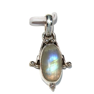 Pendentif en pierre de lune Super Flashy de qualité supérieure, Cabochon en forme de goutte, en argent Sterling 925, pendentif unisexe, pierres de cristal de guérison - Product Image 2