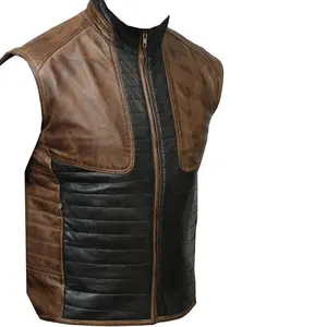Hand Made Professional Leather Motorbike Vest Make Your Own New Stylish Breathable Leather Vest