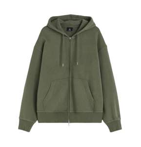 Olive <b>Green</b> Full Zip up Hoodies Unisex Luxury Quality 100Cotton <b>Fleece</b> Heavyweight Thermal Comfortable Stylish <b>Men's</b> Zip Hoodies - Product Image 2