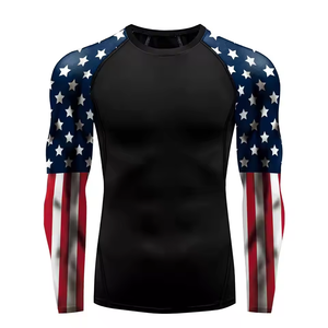 Maillot de compression respirant à séchage rapide pour homme avec logo personnalisé, protection anti-UV UPF50, en Spandex/Nylon, pour MMA 2026 - Product Image 1