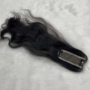 Topper de Cabello Remy Premium 1.5x4 Liso y Ondulado con Partidura Natural |   Extensiones de Cabello Humano 100% con Clip para Cobertura - Product Image 2