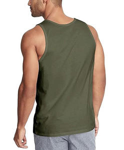 Wholesale 100% Cotton Blank Digital Printing Design Men Sport T Shirt <b>Undershirt</b> Quick Dry Custom Logo Plain Vest Tank Top - Product Image 2