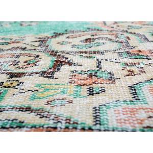 Tapis en laine noué à la main vert vintage, grand format, Pae-3225, motif médaillon abstrait rectangulaire pour la maison, le salon, le couloir - Tapis de chambre - Product Image 3