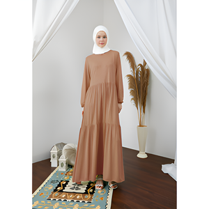 Vestido de mujer musulmán tradicional de alta calidad, diseño de moda, poliéster transpirable, manga larga, tacto suave, ropa de mujer Qanita - Product Image 1