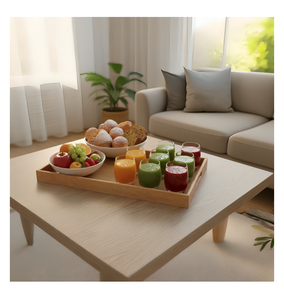 Bandeja de Madera de Chocolate de Primera Calidad para Servir en la Cocina, Exhibición de Alimentos de Lujo - Product Image 1