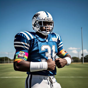 ชุดยูนิฟอร์มอเมริกันฟุตบอลแบบ OEM สำหรับการฝึกซ้อมและแข่งขัน  ชุดเสื้อและกางเกงแบบสั่งทำพิเศษสำหรับทีม  ระบายอากาศได้ดี แห้งเร็ว - Product Image 3