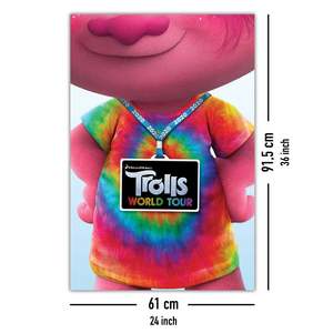 Bracelets promotionnels Trolls World Tour Backstage Pass avec design d'affiche - Product Image 4