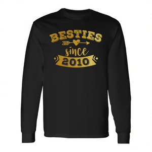 2010 Best Friends Since - Camiseta premium de manga larga para el grupo, para celebrar el aniversario de la amistad - Product Image 2