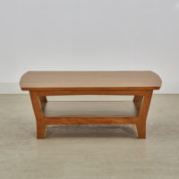 Table basse en teck nordique moderne, élégante, durable et éco-responsable, certification du bois légal indonésien, meubles de salon