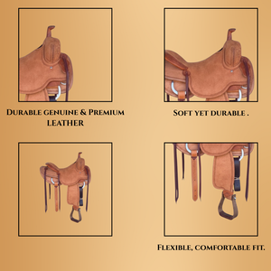 Selle de coupe Western Ranch Selle robuste pour l'équitation Selle de cheval - Product Image 4