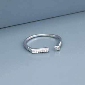 Rose Gold & Gold Plated 92.5 <b>Silver</b> Claw <b>Set</b> Zircon Classic <b>Ring</b> for Gift Giving - Product Image 6