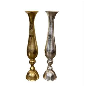 Florero de aluminio con forma de diamante de alta calidad en acabado dorado y plateado en bruto, modelo de Metal, jarrón de mesa, jarrón decorativo de aluminio - Product Image 2