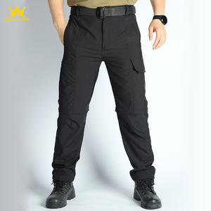 Pantalones para exteriores con piernas desmontables Pantalones impermeables <span class=keywords><strong>de</strong></span> secado rápido para hombre <span class=keywords><strong>de</strong></span> verano con múltiples bolsillos Escalada Senderismo Pesca. - Product Image 2