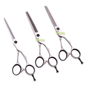 Ciseaux à cheveux droits ergonomiques en acier inoxydable pour droitier Outil de coupe de barbier de haute précision Pointes émoussées pour les cheveux de salon - Product Image 2