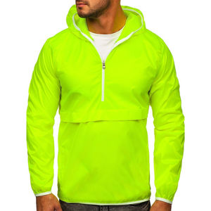 Veste coupe-vent style urbain 2026 pour homme, vêtement d'extérieur d'automne, col montant, en toile à mémoire de forme, poche kangourou, fermeture éclair - Product Image 6