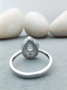 Custom Fancy Solitaire VVS Moissanite Gold 14k 18k Engagement Wedding Ring Trendy 925 Silver Set 100% Satisfaction Guaranteed" - Product Image 3