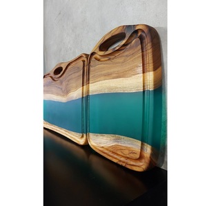 Tabla de Cortar Decorativa de Madera y Resina Hecha a Mano, Tabla de Picar de Cocina de la Mejor Calidad, Precio al por Mayor - Product Image 5