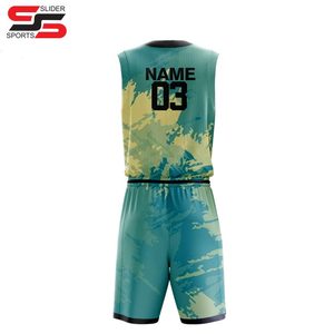 เสื้อบาสเก็ตบอลสำหรับเด็กและเยาวชนสำหรับผู้ชายเสื้อบาสเก็ตบอลพิมพ์ลายตามสั่ง - Product Image 3