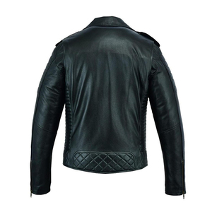 Street Style Fashion Pure <b>Leather</b> <b>Jacket</b> For <b>Men</b> - Product Image 4