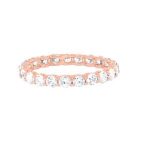 Anillo de Bodas de Eternidad Único con Diamantes Redondos para Mujer - Product Image 1