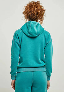 Sweat à capuche court Streetwear personnalisé pour homme, coupe classique, en molleton épais, écologique, pour l'hiver, délavé à l'acide, couleur unie - Product Image 3